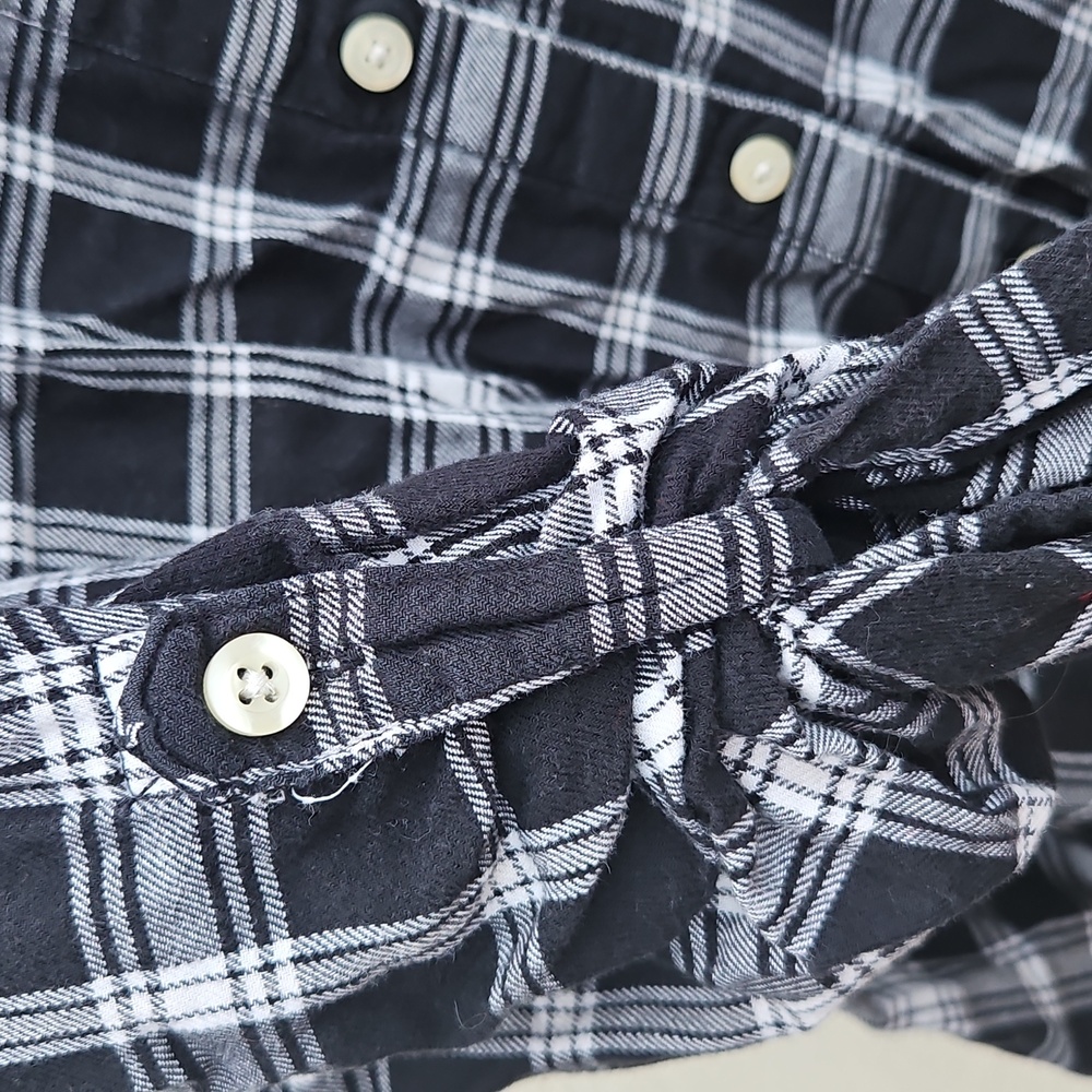 Old Navy Black and White Checkered Shirt